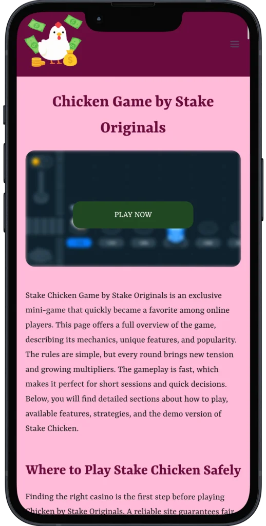 Stake Chicken Mobile